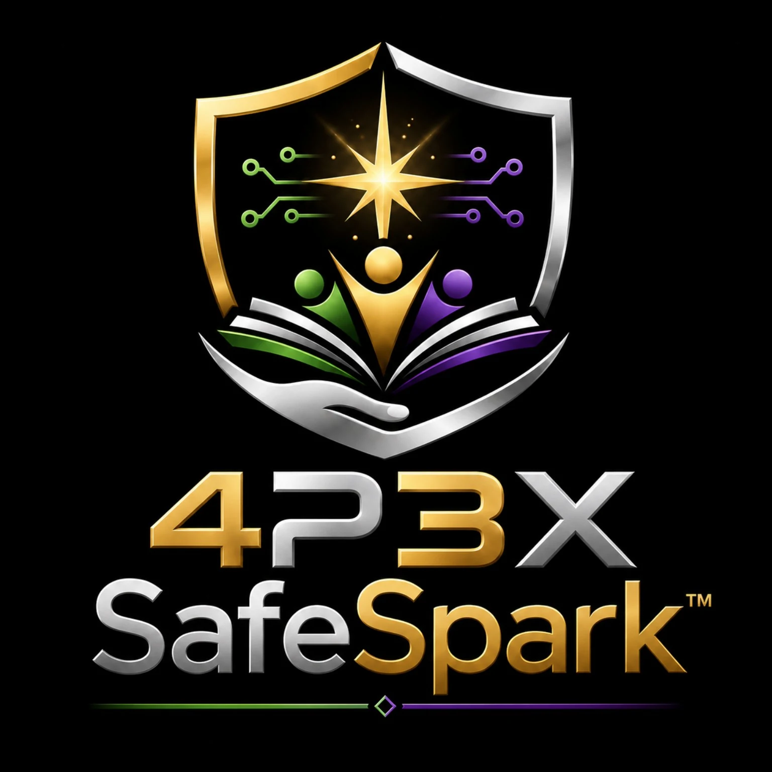 4P3X SafeSpark™ public-benefit learning emblem